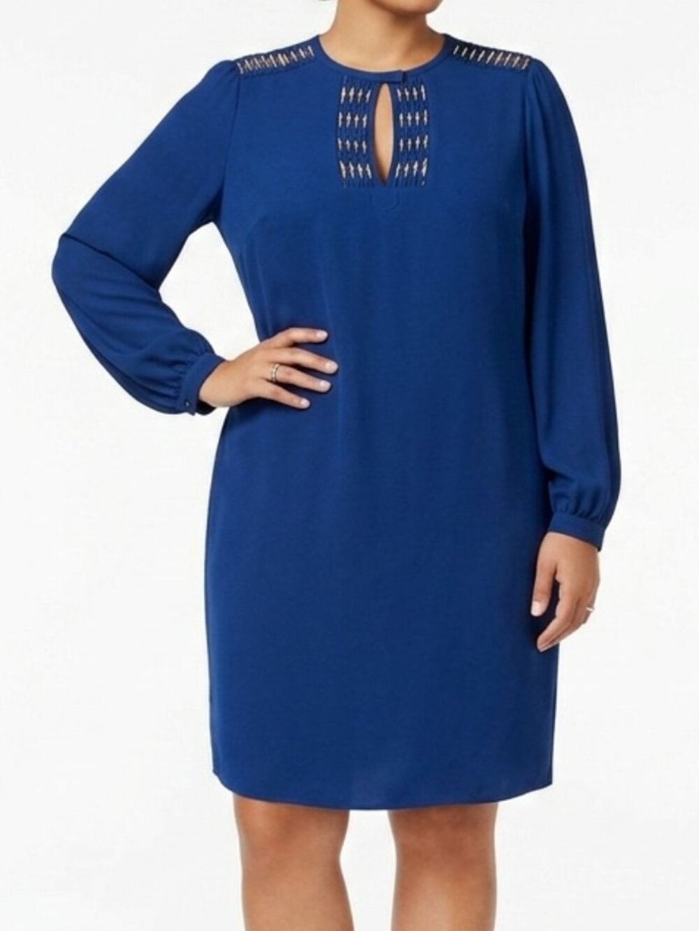 Diane von Furstenberg Long Sleeve Silk Shift Dress- Sz. 4